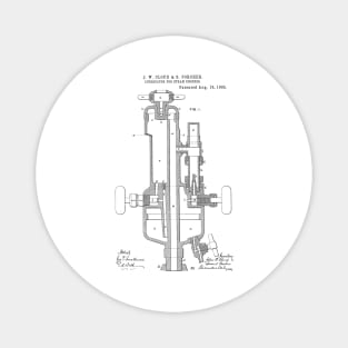 Lubricator for steam engine Vintage Retro Patent Hand Drawing Funny Novelty Gift Magnet